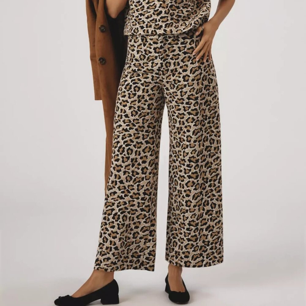 Anthropologie / Maeve / The Ettie Wide Leg High Rise Crop Knit Pants - 26 - NWT